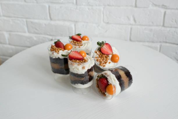 istock Delicious pastries in a cup with berries 1426477804