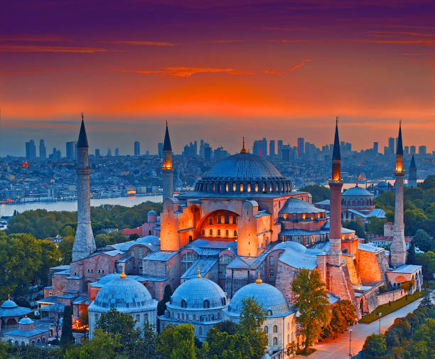 высокая софия, аясофья, турция, стамбул, голубая мечеть, камии, сул - мечеть стоковые фото и изображения