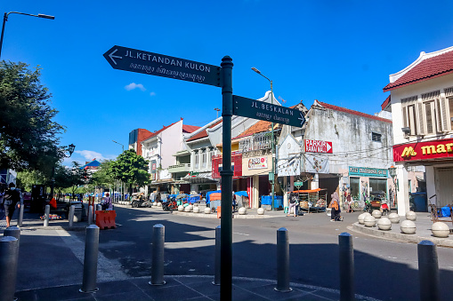 Singapore- Apr 2, 2022: Palawan beach sign located at the entrance of the beach. Palawan Beach is a very popular spot with beachgoers living in Singapore