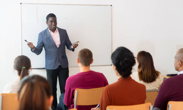 istock University teacher conducts lesson for students 1426491642