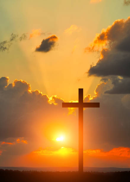 istock Good Friday concept. Cross on sky background. 1426493096