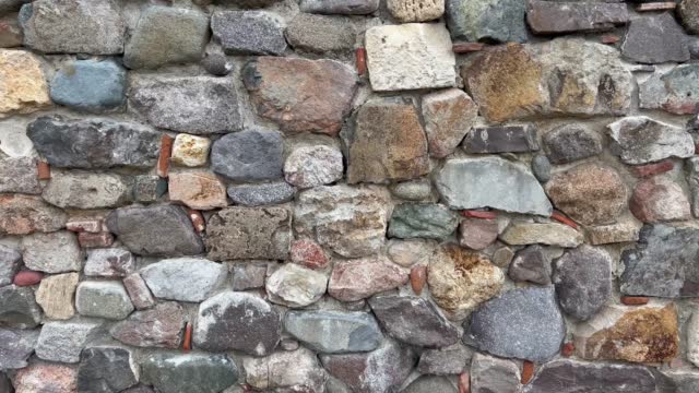 wall made of river stones