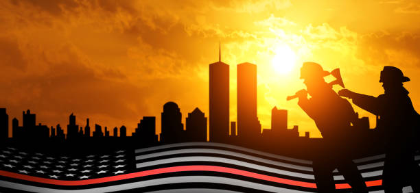 istock Thin Red Line. USA flag. Patriot Day. 1426500587