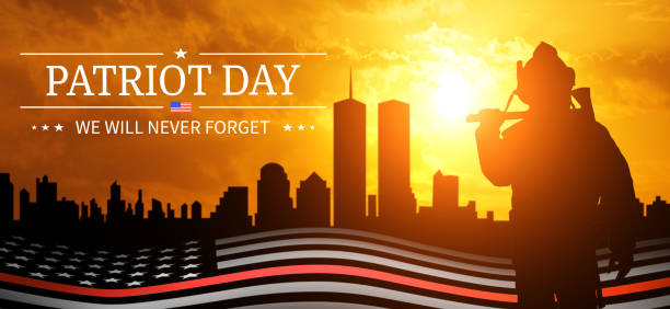 istock Thin Red Line. USA flag. Patriot Day. 1426500595