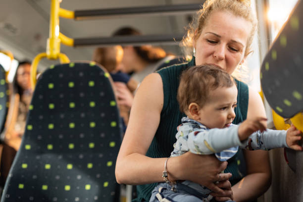 istock Mother and son in the bus 1426501881