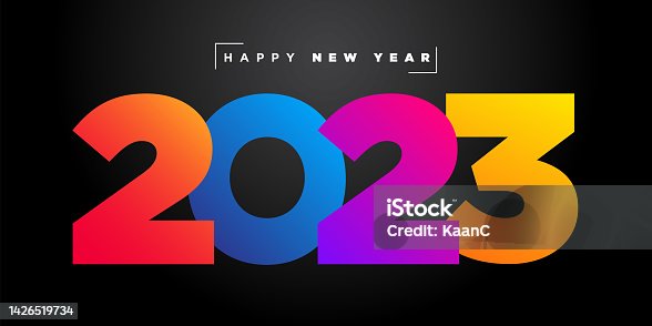 istock 2023. New Year. Abstract numbers vector illustration. Holiday design for greeting card, invitation, calendar, etc. vector stock illustration 1426519734