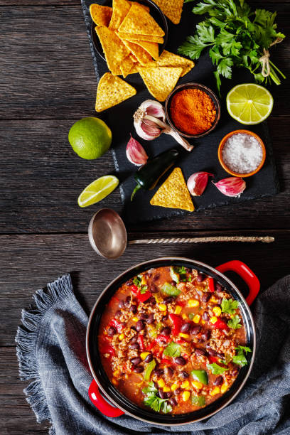 istock taco soup of ground beef, corn, beans and veggies 1426540749