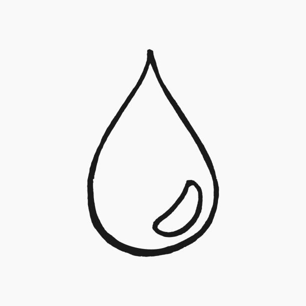 손으로 그린 드롭 벡터 아이콘 - raindrop drop water symbol stock illustrations