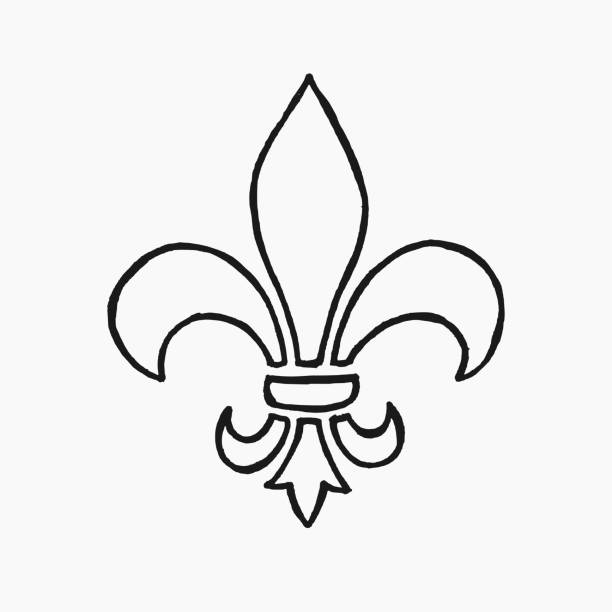 110+ How To Draw Fleur De Lis Drawing Stock Photos, Pictures & Royalty ...