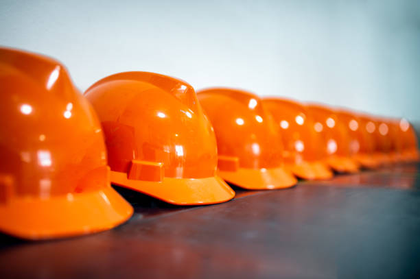 istock Safety helmet arranged neatly 1426545612