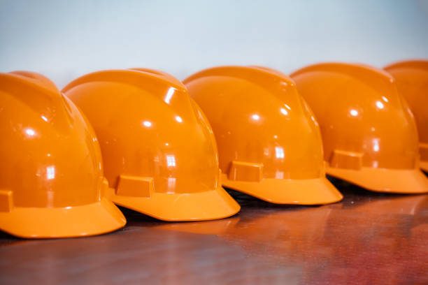 istock Safety helmet arranged neatly 1426546499