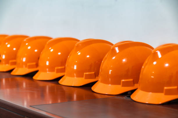 istock Safety helmet arranged neatly 1426546508