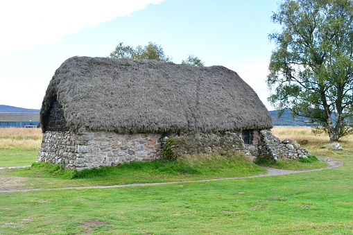 Thatch roof hut on the Culloden batlefield