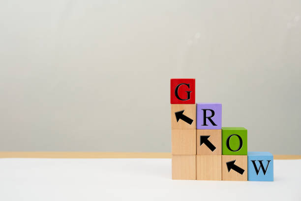 istock arrow stack wood block for business growth concept 1426549387