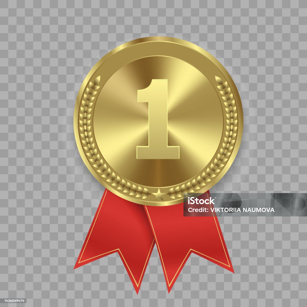 Set Emas Perunggu Dan Perak Medali Penghargaan Diisolasi Dengan Latar