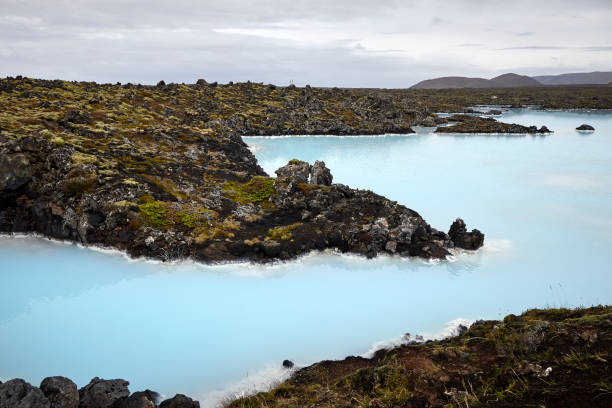 istock Volcanic landscape and blue river in Iceland 1426551731