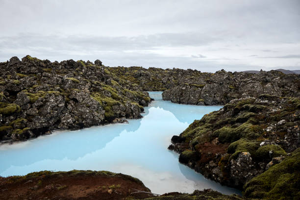 istock Volcanic landscape and blue river in Iceland 1426551969