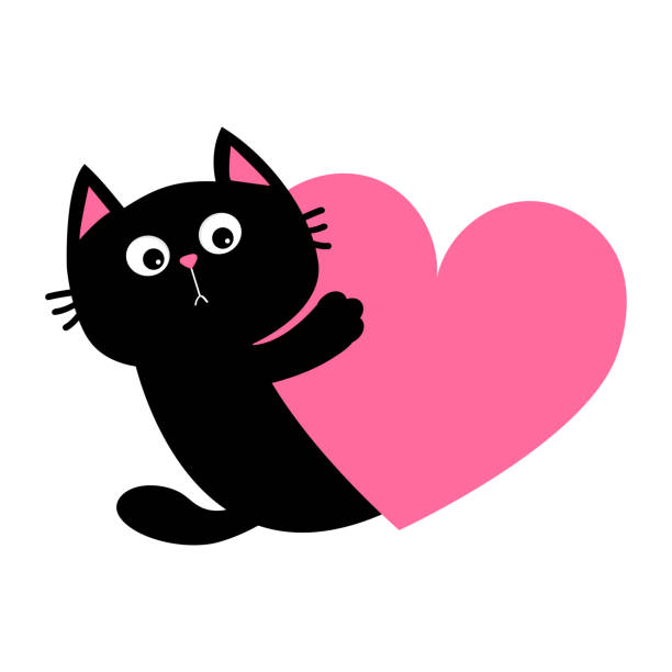 Valentines Day Card. Cute Cartoon Cat With Big Pink Heart Illustrations, Royalty-Free Vector Graphics & Clip Art - iStock Valentines Day Card. Cute Cartoon Cat With Big Pink Heart Illustrations, Royalty-Free Vector Graphics & Clip Art - iStock