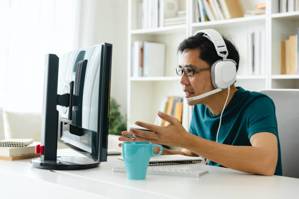 istock Adult online learning at home. 1426558955