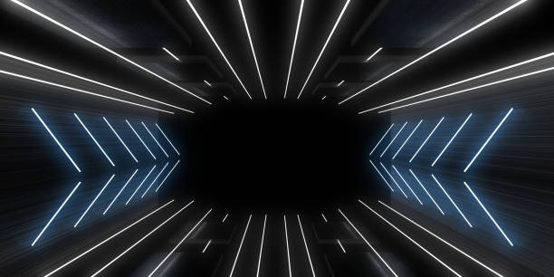istock 3D abstract background with neon lights. neon tunnel  .space construction . .3d illustration 1426562043