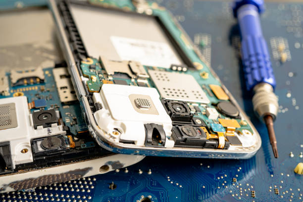 istock Repairing and upgrade mobile phone, electronic, computer hardware and technology concept. 1426562237