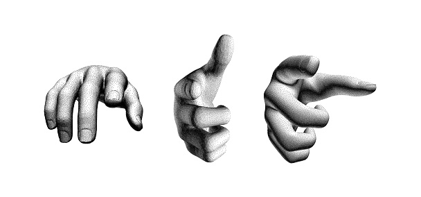Handz Design Set Of Hands Showing Different Gestures 3d Vector Design Elements For ...