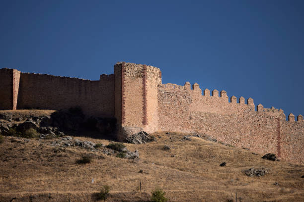 Molina de Aragón (Guadalajara), Castle The castle of Molina de Aragón, also called Molina de los Caballeros fortress. It was declared a National Monument on June 3, 1931. It has a large outer wall, with numerous defense towers, which protects the town and the fortress itself. The inner castle once had eight towers. ancient creativity andalusia architecture stock pictures, royalty-free photos & images