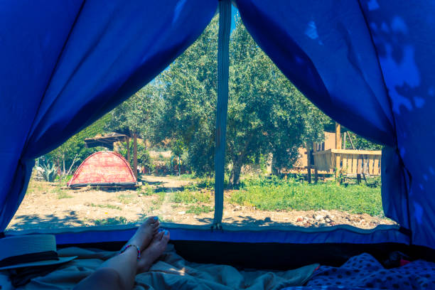 istock Enjoying holiday in a tent 1426578611