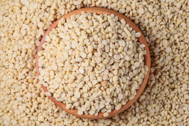 istock White Lentils (Urad Dal). White Lentils in Pottery 1426587685