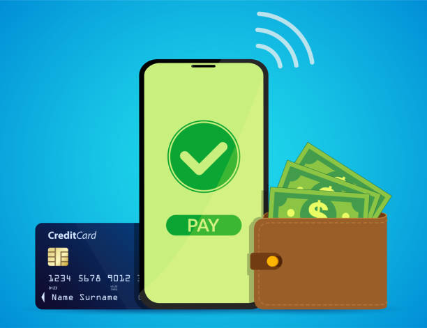 Contactless payment by bank card. Vector illustration in HD very easy to make edits. contactless airport stock illustrations