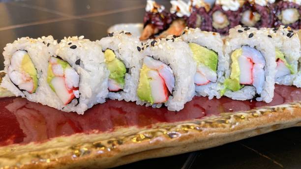 istock Sushi Japanese roll Uramaki 1426590297