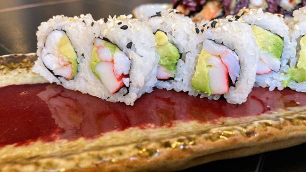 istock Sushi Japanese roll Uramaki 1426590697