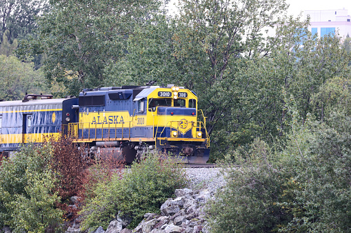 On August 24, 2022 the Alaska express train is taking visitors from points as far south as Seward Alaska to northern areas such as Denali National Park.  This train is currently traveling in Anchorage Alaska