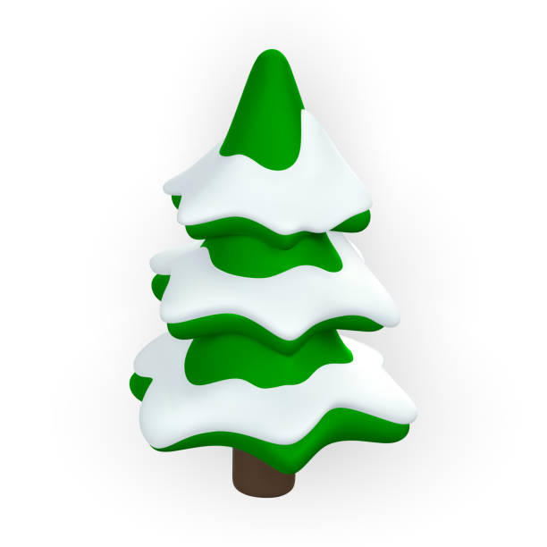 istock 3d Christmas tree in cartoon style. Xmas or New Year's decorative element. Vector illustration 1426603818