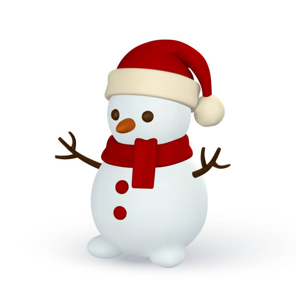 istock 3d realistic Christmas snowman. Xmas or New Year's decorative element. Vector illustration 1426604258