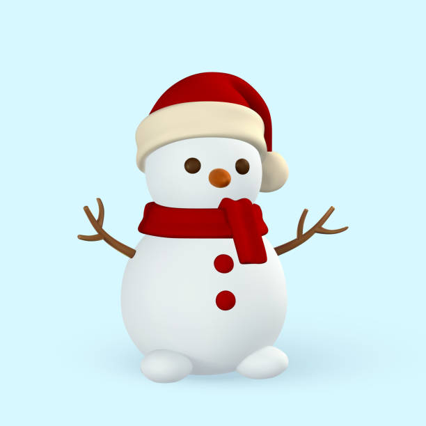 istock 3d realistic Christmas snowman. Xmas or New Year's decorative element. Vector illustration 1426604296