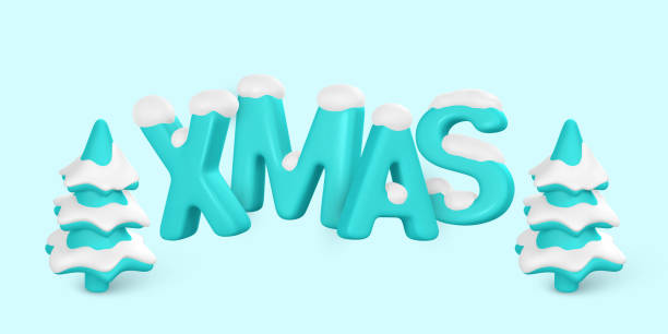 istock Xmas banner design. 3d christmas tree with white snow. Christmas poster. Vector illustration 1426605302