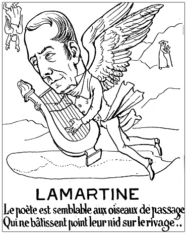 Antique illustration: Alphonse de Lamartine