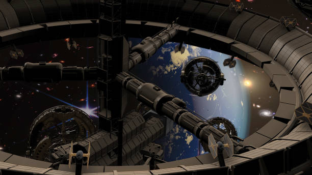 istock Spaceships arriving planet earth 1426611697
