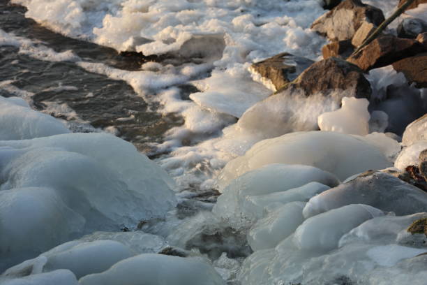 istock Frozen River water in a winter landscape 1426620308