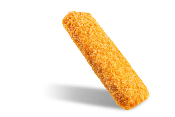istock Fresh prepared fish sticks on a white isolated background 1426623613