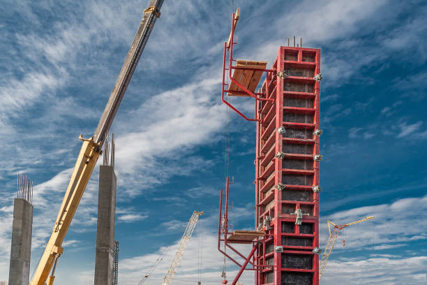 istock Mounting of column formwork with a crane 1426629813