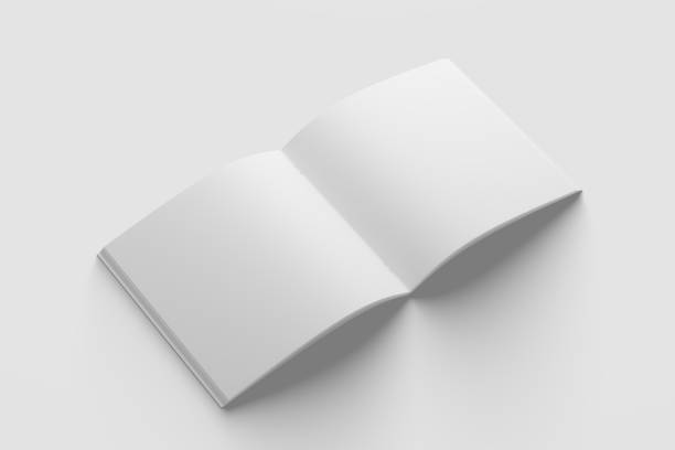 istock Square Brochure Magazine 3D Rendering White Blank Mockup 1426636936