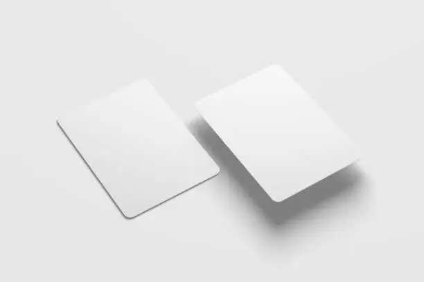 Trading Card Packaging 3D Rendering White Blank Mockup For Design Presentation