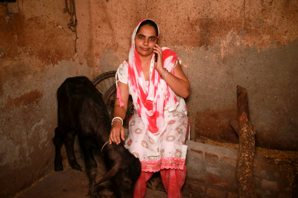 istock Rural women talking on mobile phone at home 1426640387