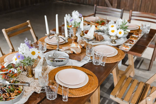 istock A beautifully set table for celebrating a party. Tableware sets for guests 1426642815