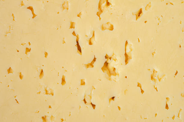 istock Yellow cheese with holes for food background. 1426646491