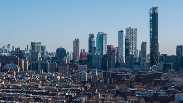 istock Modern skyscrapers in Brooklyn Downtown, on a sunny day in sping. 1426647277