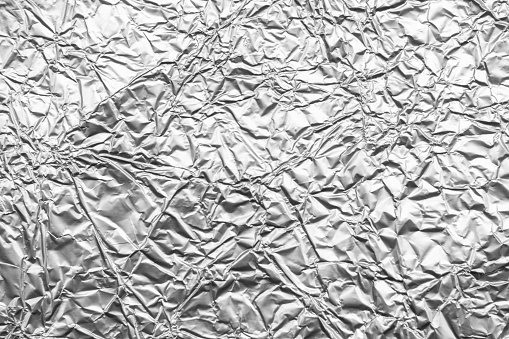 Wrinkled aluminum background