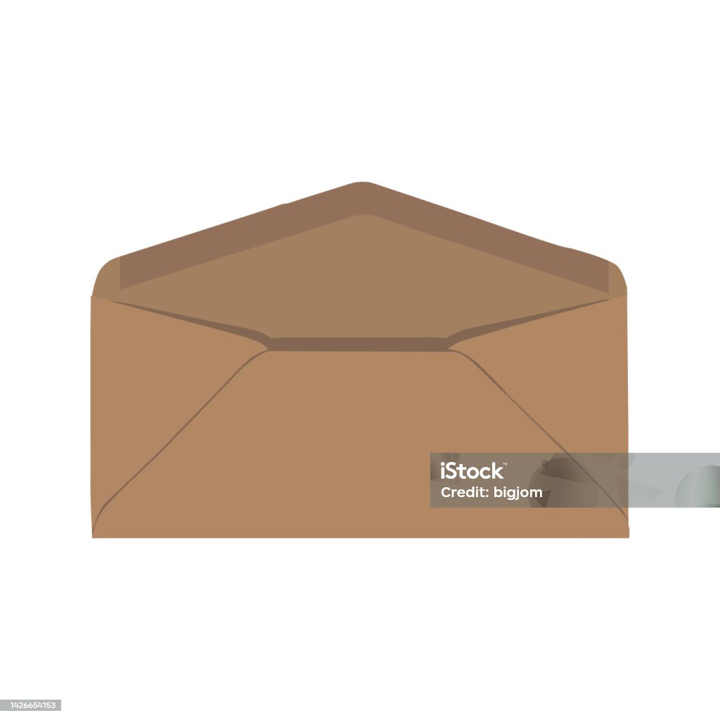 Document Envelop Vector Brown Envelope Document On White Background Illustration Vector Stock ...